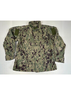US Navy Men Medium Regular Type III NWU Blouse Camo Digital Combat Shirt Top